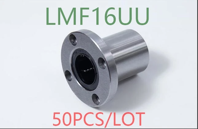 50 шт./лот LMF16UU тип фланца линейные шариковые подшипники круглый фланец линейный