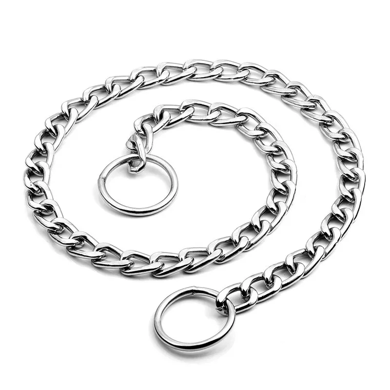 sliver FML домашнее животное поводки для собак пинч ошейник собаки двойная цепь ряд ожерелье товары для домашних животных поводок ходьба Бег свинец для маленьких средних собак - Цвет: sliver