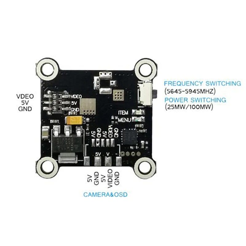 Spcmaker spc vx86 5.8 Г 40ch 25 МВт 100 переключаемый FPV-системы передатчик w/внешний Мощность