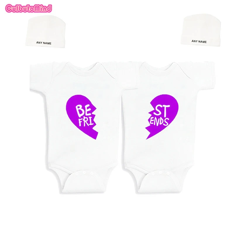 Culbutomind/милый детский Забавный комбинезон для Близнецов с надписью Best Friends wtih Custom