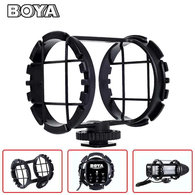 BOYA BY C03 микрофон Шок крепление для зум H1 VM300PS V02 40 мм 48 Shockmount Mic стенд DSLR камера