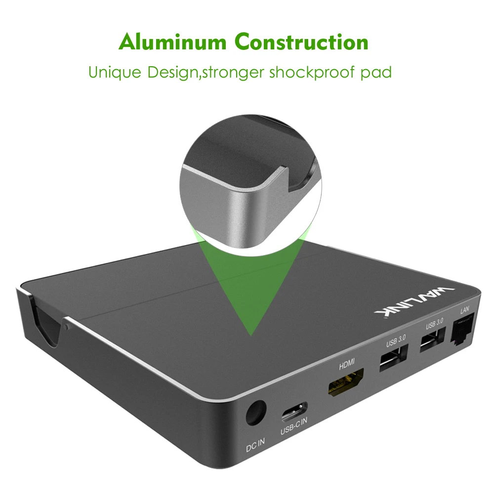 Wavlink USB 3 0 универсальная алюминиевая мини док станция 1 Gen 2 10 Гбит/с Gigabit Ethernet 4K C