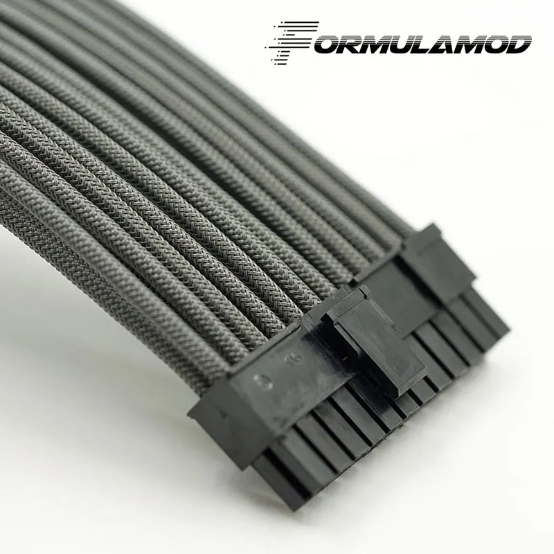 Gray FormulaMod Fm-ATX24P-A, ATX 24Pin материнская плата удлинитель питания, 18AWG 24Pin многоцветный соответствующий удлинитель - Цвет лезвия: Gray