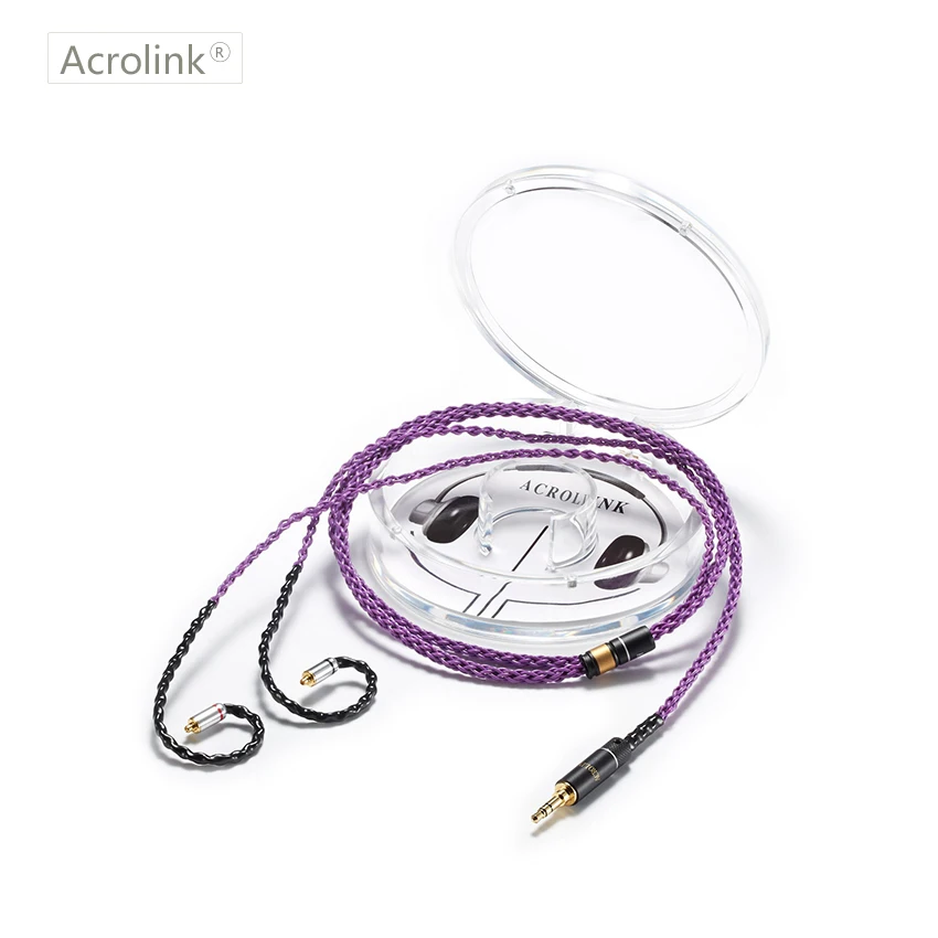 

Acrolink 1.2m High Qulity Single Crystal Silver DIY Replacement Earphone Cable With MMCX For 3.5 Plug