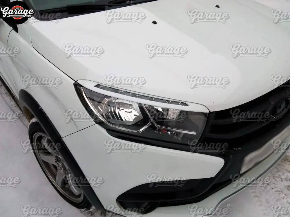 Веки для фар Lada X-Ray 2015- ABS пластиковые накладки ресничек бровей отделка аксессуары