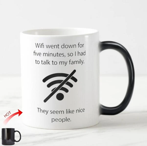 Новинка забавная кофейная кружка из Цитата семейный Wi Fi чайная чашка