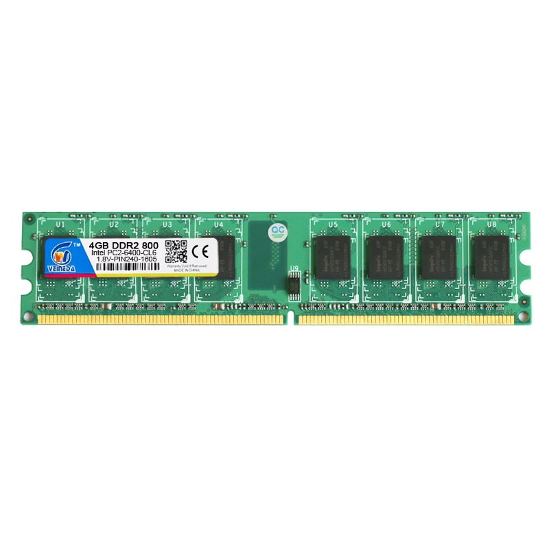Оперативная память VEINEDA 4G DDR2 800/667 МГц 4 Гб ОЗУ для рабочего стола amd mobo совместимая