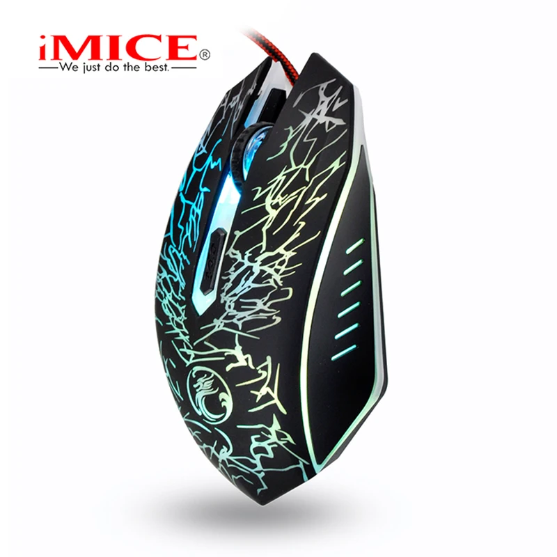 Проводная игровая мышь iMICE X5 6 кнопок 2400DPI оптическая профессиональная геймерская