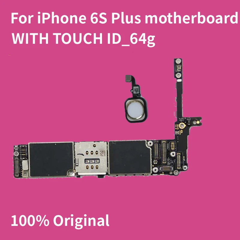 Логическая плата 100% протестирована для iPhone 6S Plus материнская с Touch ID 128g