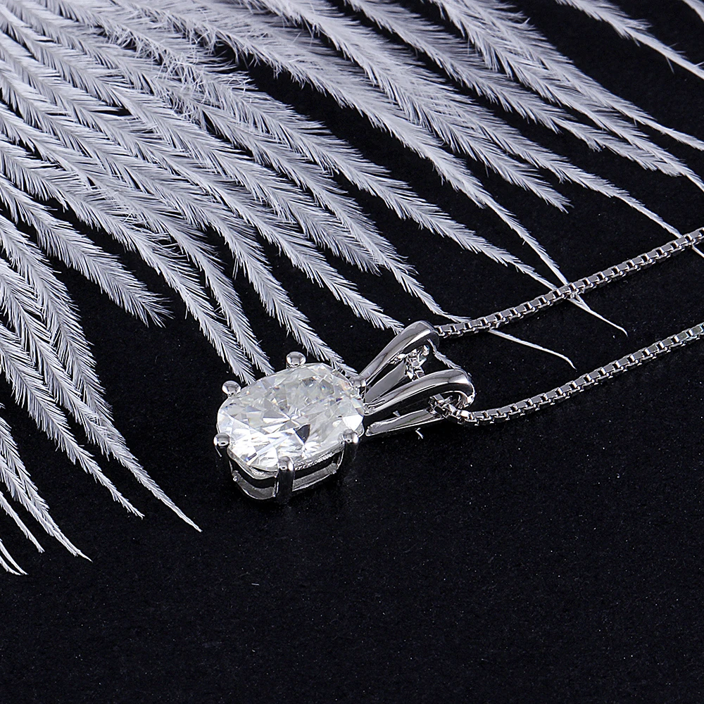 Подвеска из моиссанита 14 к белого золота 1ct 5X7mm цвет GH подушка моиссанит для