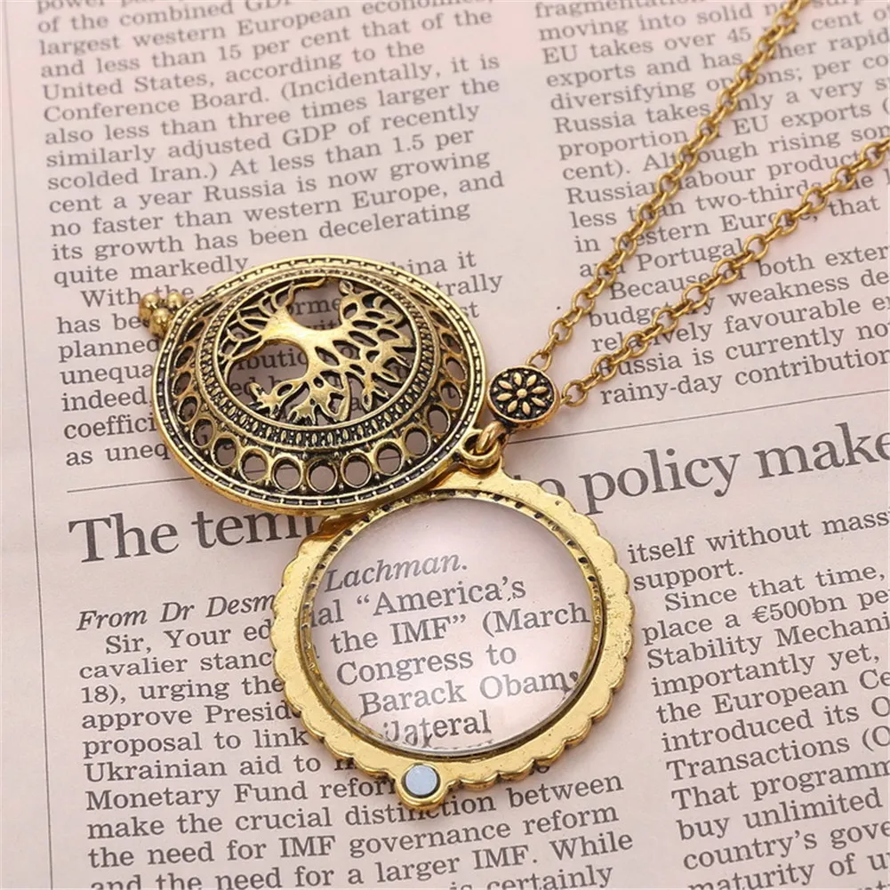 Lureme Vintage Tree of Life Magnifying Glass Sliding Top Magnet Antique Pendant Necklace (nl005972) | Украшения и аксессуары