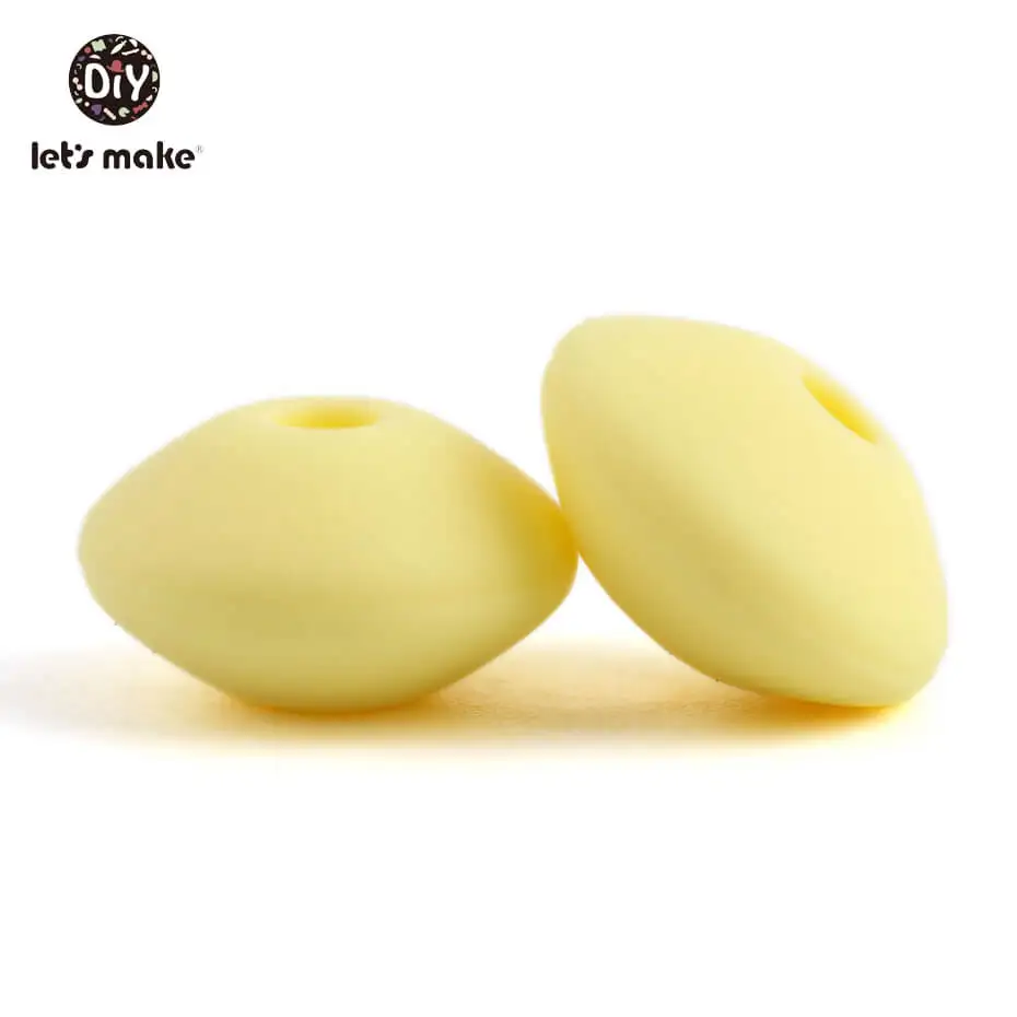 candy yellow Чечевица силиконовый Прорезыватель 12 мм 40 шт Силиконовые Бусины DIY бусины-прорезыватели ожерелье для кормления пищевые силиконовые счеты бусины давайте сделаем - Цвет: candy yellow