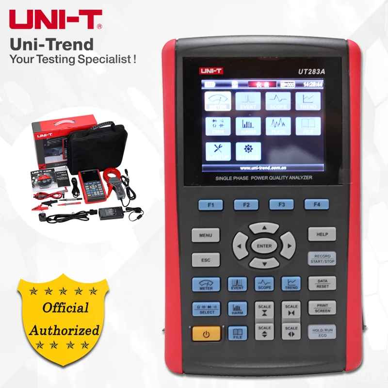 

UNI-T UT283A Single Phase Power Quality Analyzer; Inrush Current / Harmonic Times / Flick Measure / Data Logging