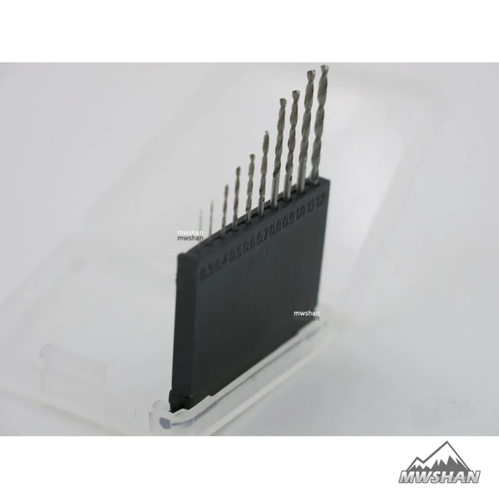 

Ustar 90250 Model High Speed White Steel Bit 0.3-1.2mm (10Pcs/Set) Cutting Tools Accessory DIY