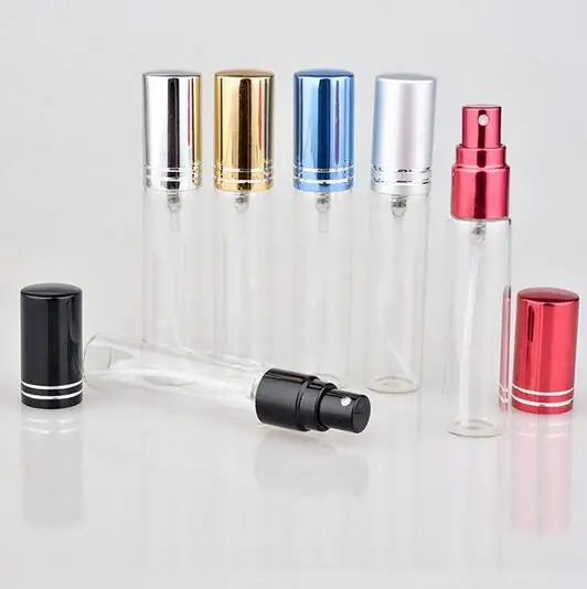 Оптовая продажа 300 шт./лот 10 мл Портативный Красочный стеклянный флакон для духов