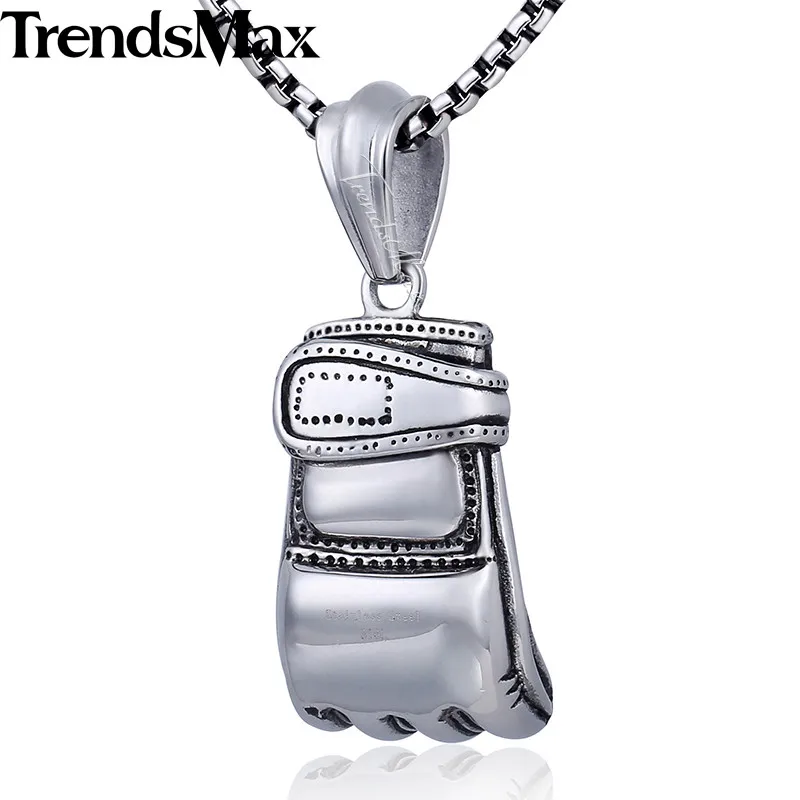Мужская боксерская подвеска Trendsmax ожерелье золотого цвета с