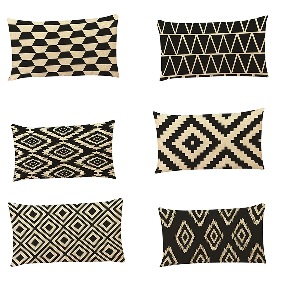 Bluelans прямоугольник геометрический узор печати Наволочки Пледы дома | Дом и сад