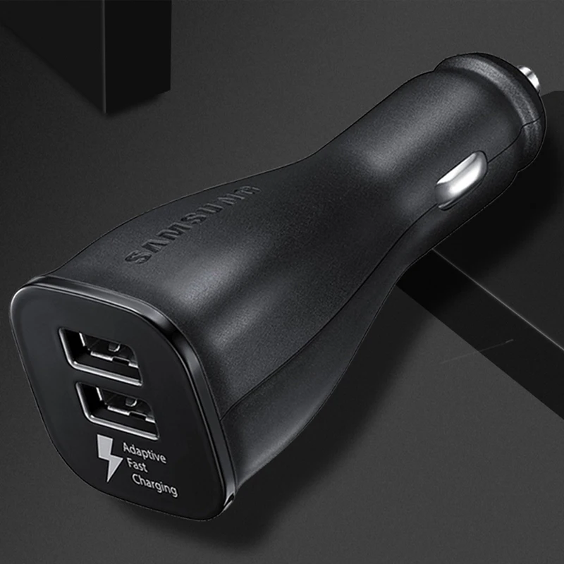 Автомобильное зарядное устройство Samsung S9 S8 plus оригинальный адаптер с 2 USB портами 9