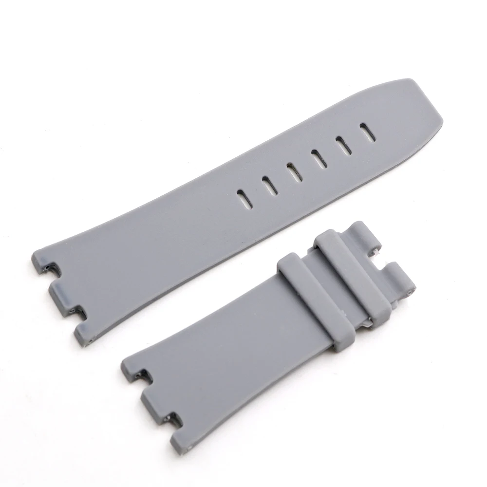 CARLYWET 28mm Wholesale Grey Waterproof Silicone Rubber Replacement Wrist Watch Band Strap Belt | Наручные часы