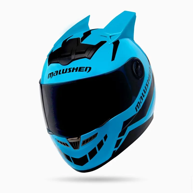 Мотоциклетный шлем Blue Knight на все лицо Модный для езды в стиле унисекс летний