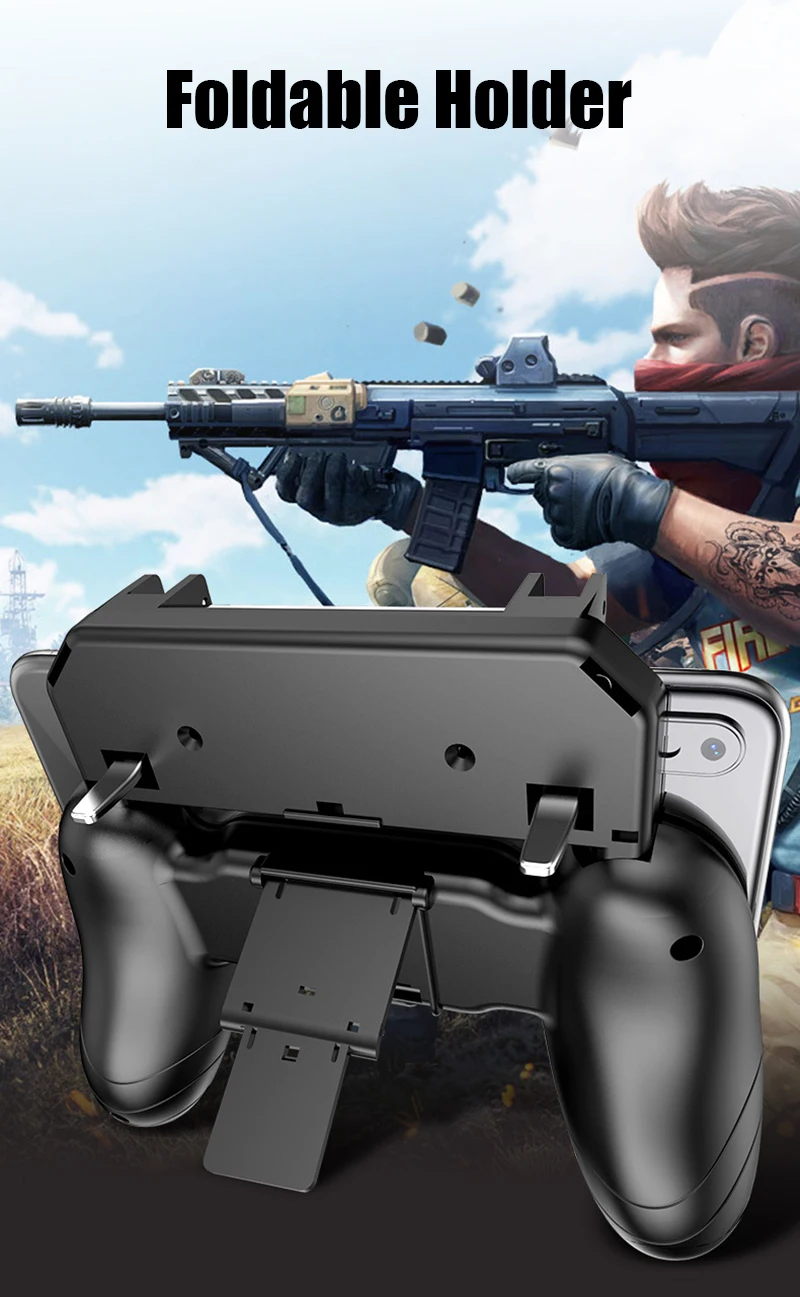Игровой контроллер W18 PUBG, геймпад для мобильного телефона, триггер для быстрой стрельбы, джойстик для IOS, Android, игровой аксессуар