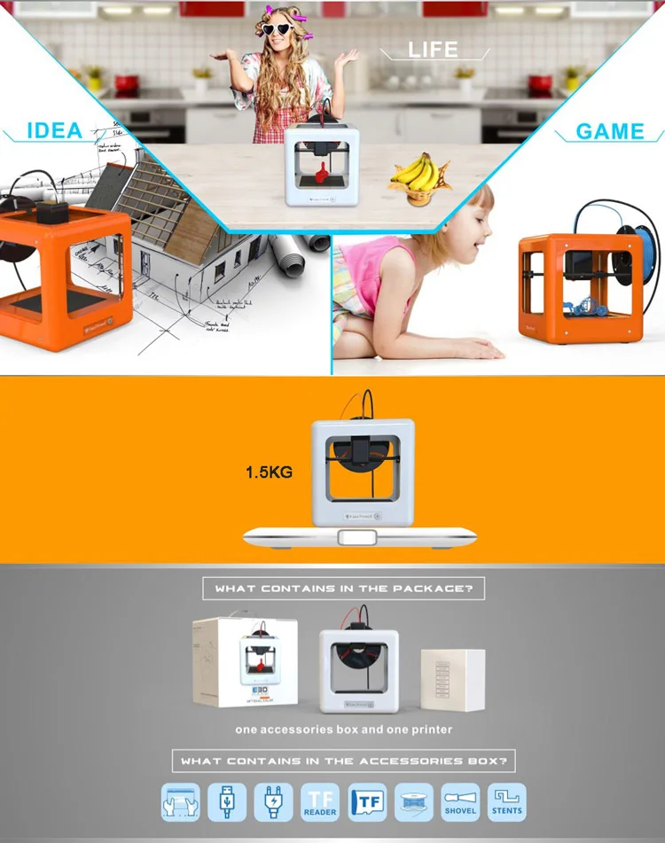 Easythreed нано мини 3d принтер для детей, для образования, персональный потребительский 3d принтер, портативный доступный лучший подарок 3d принтер