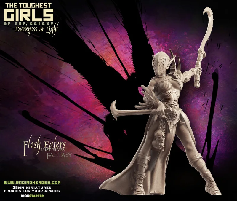 [Loong Way Miniatures] Бушующие герои пожиратели плоти войско (LE F) 35 мм Полимерная