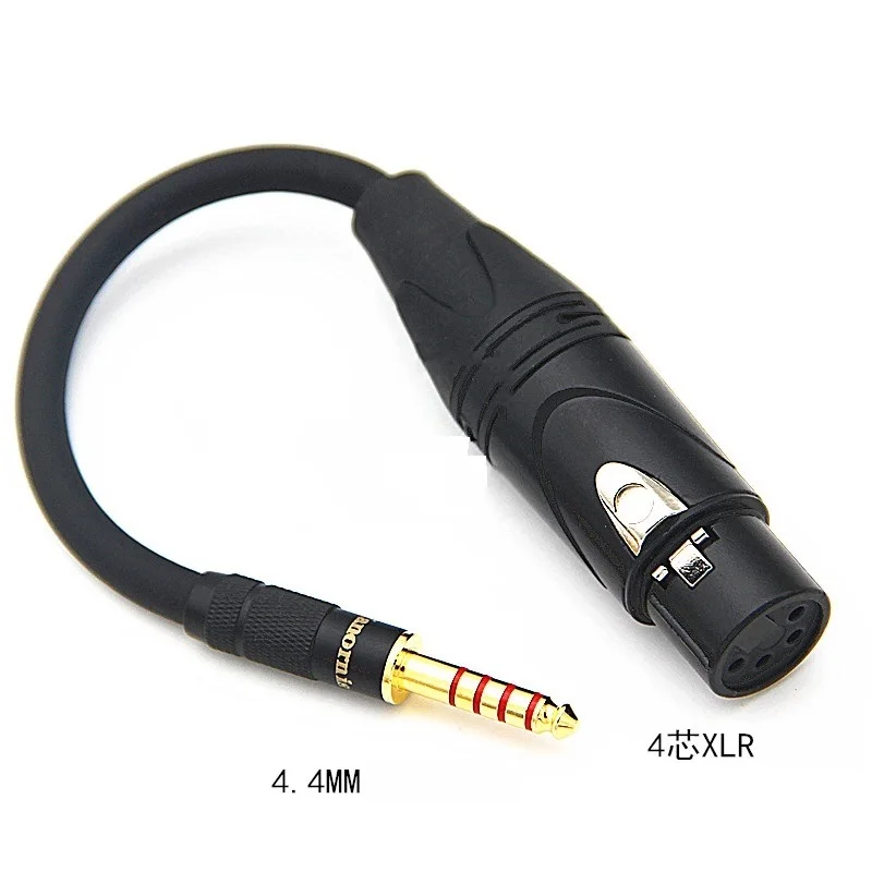 HIFI 4.4MM Balanced Headphone Adapter Audio Cable 4.4 to 3.5mm 2.5mm 6.35mm XLR 4 Pin Male to Female Angle images - 6