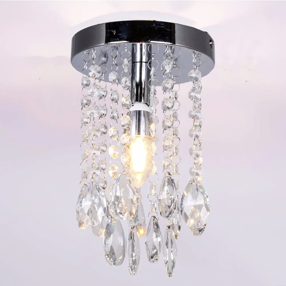 Современный блеск светодио дный LED хрустальная люстра лампа мини AC110 260V