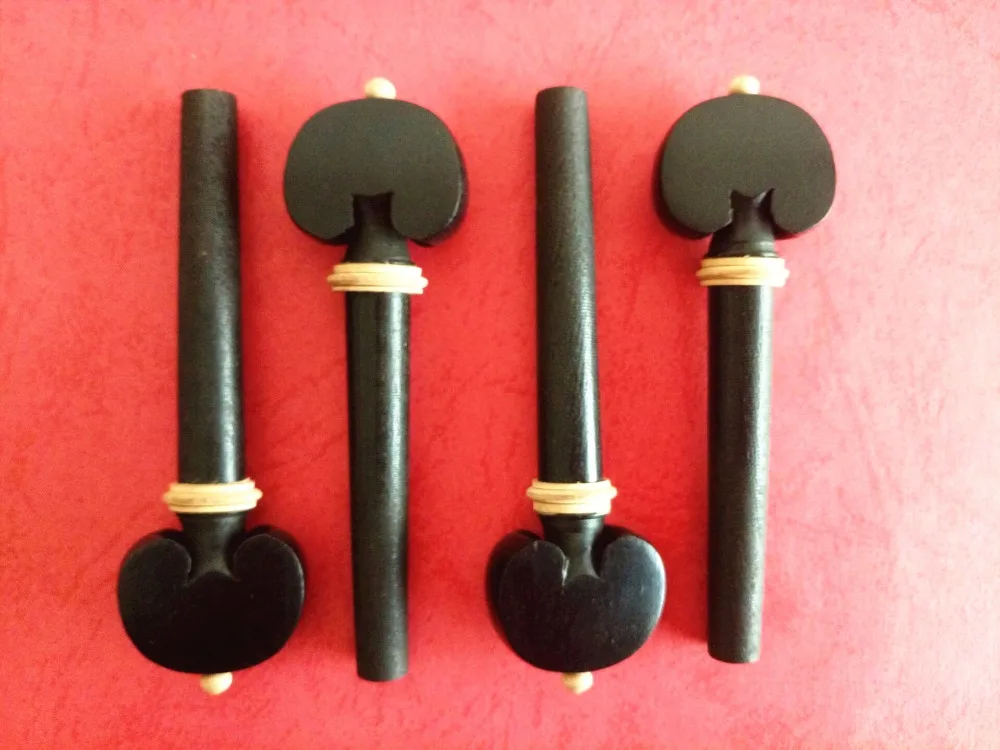 

4 pcs new black ebony violin tuning pegs 4/4 full size violin accessories
