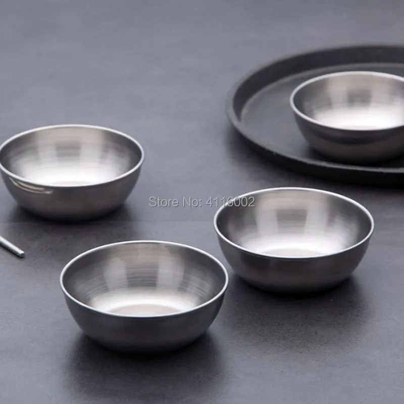 100 шт. блюдо для соуса из нержавеющей стали кухонный соевый соус маленькая