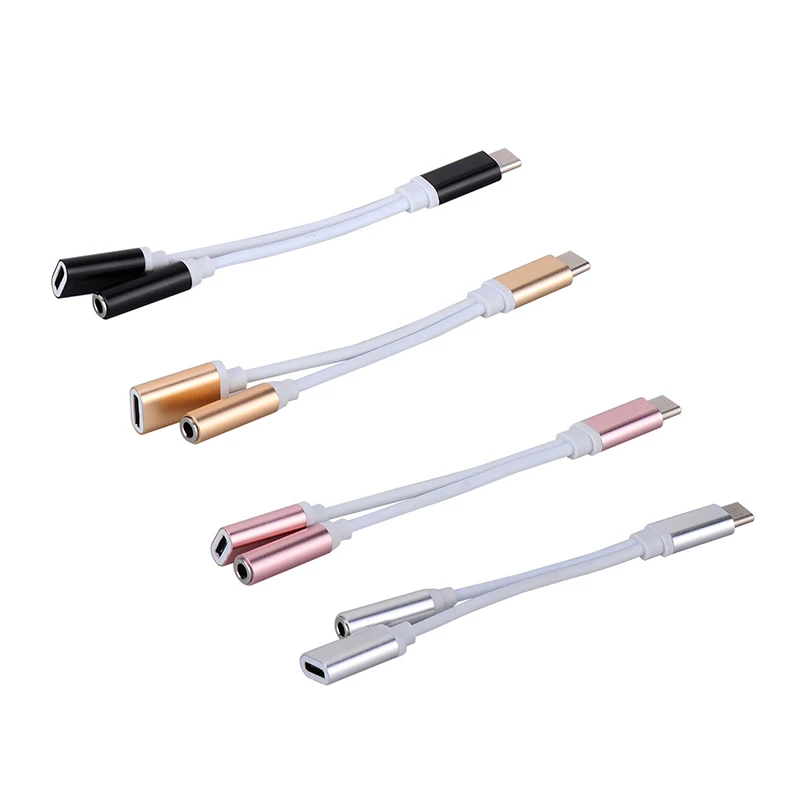 Overfly type-C аудио кабель 2 в 1 USB C 3 5 мм разъем для наушников адаптер samsung Xiaomi сплиттер
