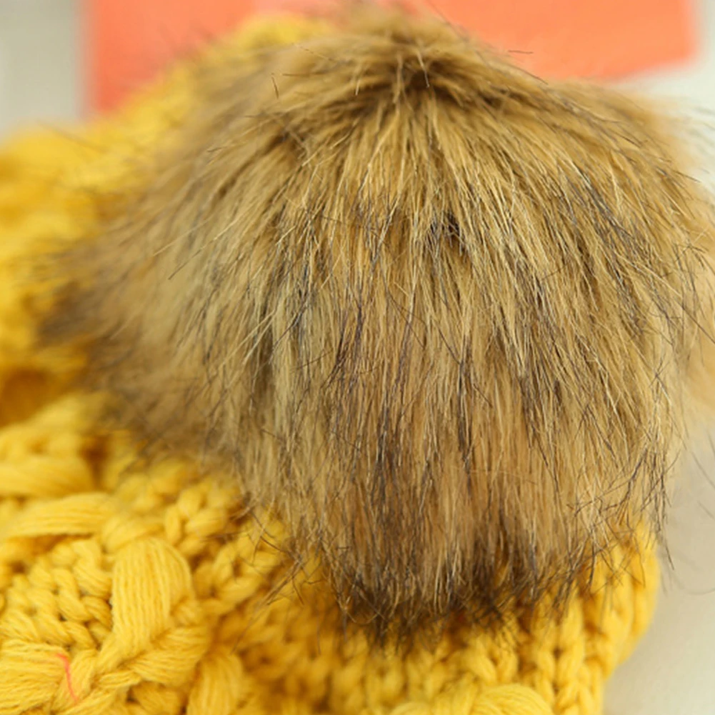 Двойной Цвет Наушники для женщин вязаная шапка ромбической прекрасный Для