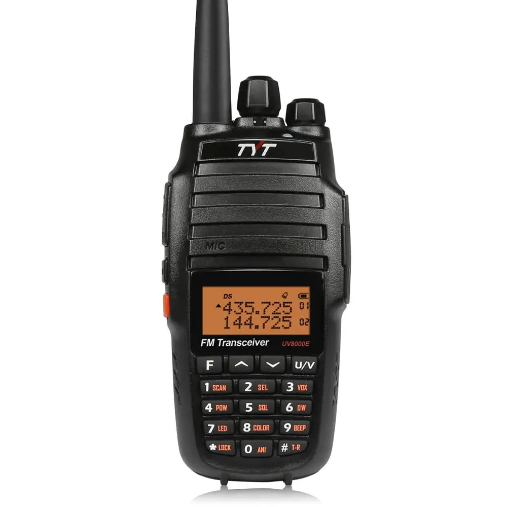 TYT UV8000E портативный трансивер двухдиапазонный 10 Вт перекрестный ретранслятор черный Tri power 3600mA трансивер Радио Walkie Talkie кабель