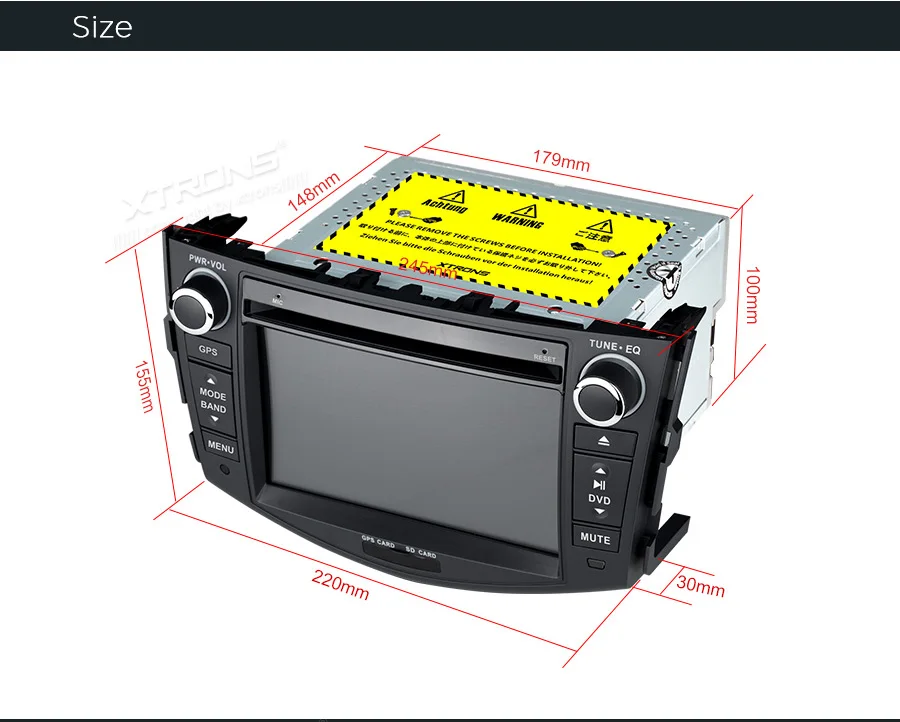 XTRONS " Android 8,1 автомобильный DVD мультимедийный плеер gps навигация RCA радио USB для Toyota RAV4 2006 2007 2008 2009 2010 2011 2012