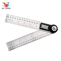 qstexpress 2 in 1 digital angle ruler 360 degree 200mm electronic digital angle meter angle