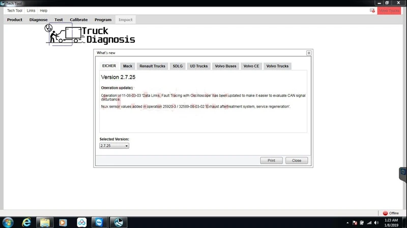 Ptt V2.7.25 dev2tool.exe для volvo грузовик Экскаватор диагностический технологический