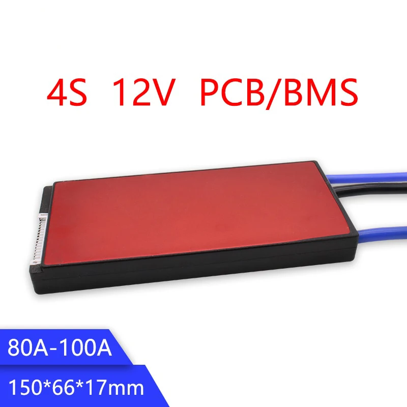 12 В LiFePO4 BMS 4S 80A 100A Батарея защиты и управления 18650 Зарядное устройство PCB для