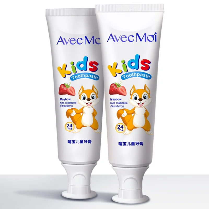 Детская зубная паста с клубникой Avec Moi 2 комбо пробиотическая антибактериальная