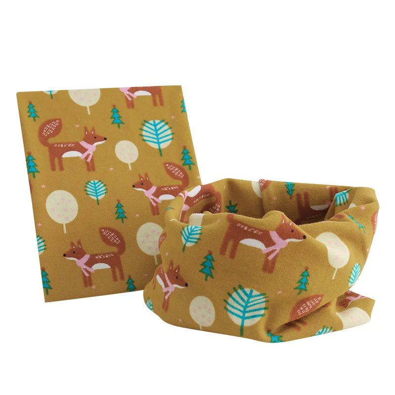 Новинка Леопардовый детский шарф с принтом зебры и цветов Зимний теплый круглым