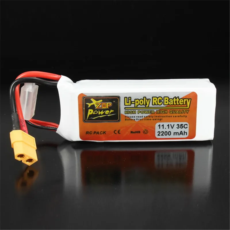 Аккумуляторная батарея ZOP Power 11 1 В 2200 мАч 3 S 35C Lipo Разъем XT60 для радиоуправляемого