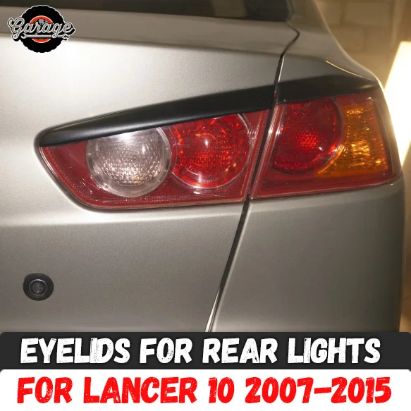 Накладки на задние фары для Mitsubishi Lancer 10 2007 2015 1 комплект/4 p|Хромирование| |