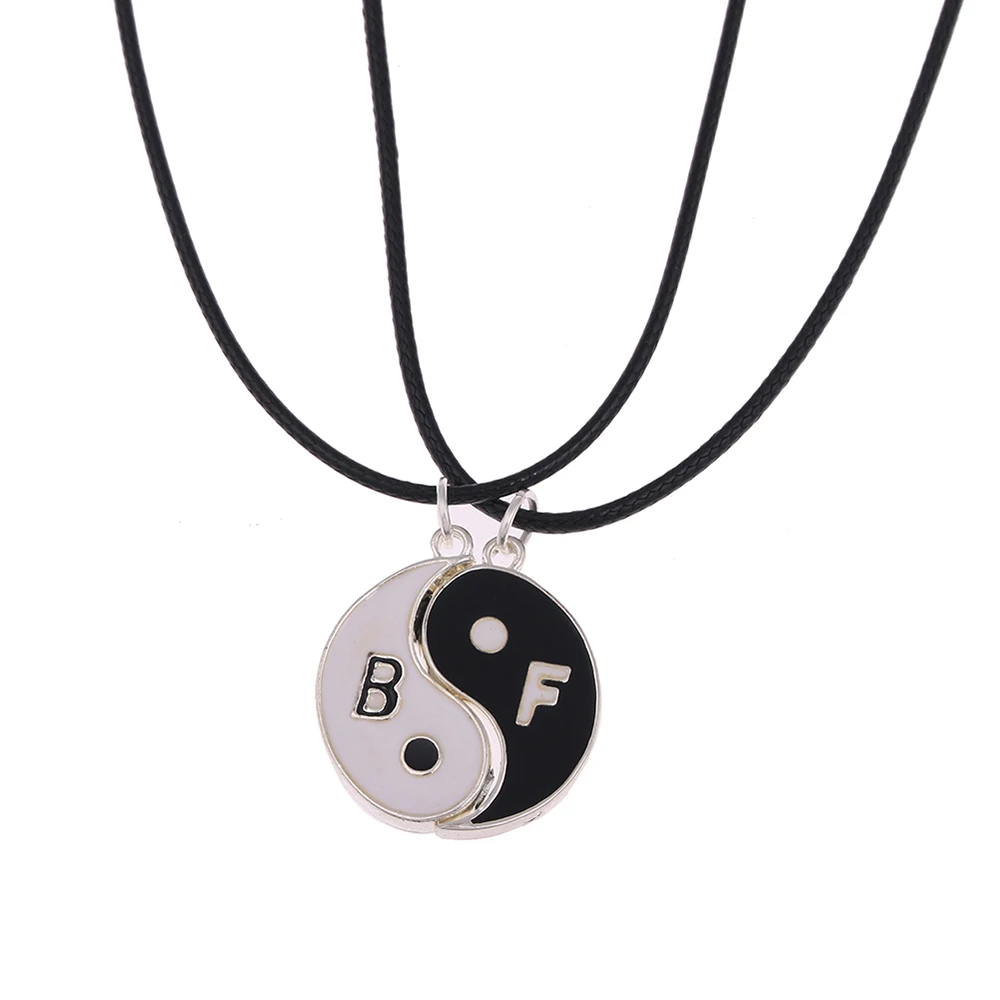 1 комплект ожерелья Best Friends Ying Yang два с подвеской кулоном lureme для женщин и мужчин