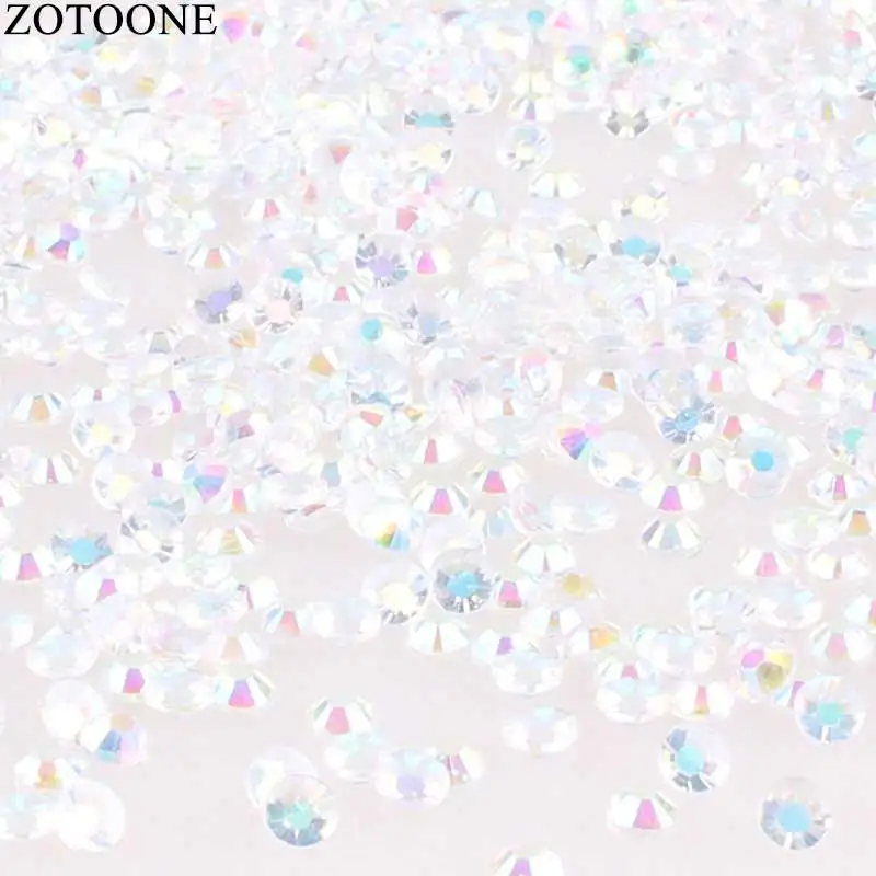 ZOTOONE белый смолы аппликация из страз камни и кристаллы горячей фиксации плоская