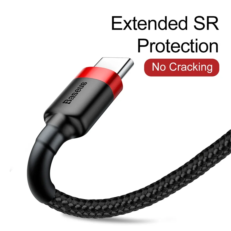 Baseus Тип usb C кабель для samsung Galaxy Note 9 S9 S8 плюс Quick Charge QC3.0 USB Быстрая зарядка зарядное