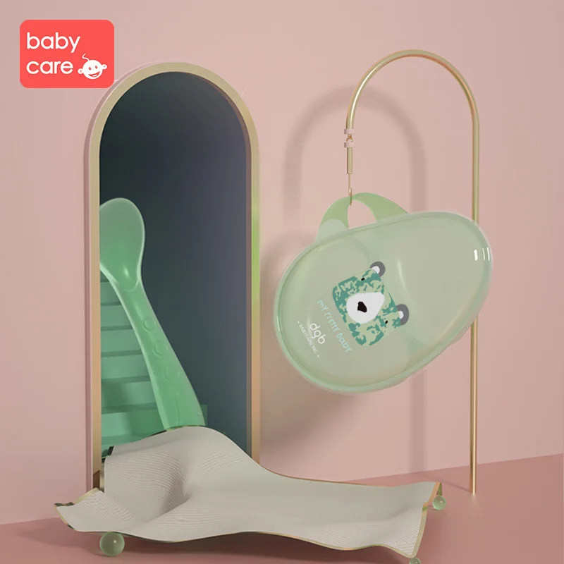 Портативный контейнер для еды Babycare милый Ланч-бокс кормления медведя с ложкой