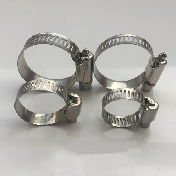 

80PCS/Box 100pcs Multi Size 8mm-44mm Stainless Steel Hoop Clamp Hose Clamp Stainless Steel Set automotive pipes clip Fixed tool