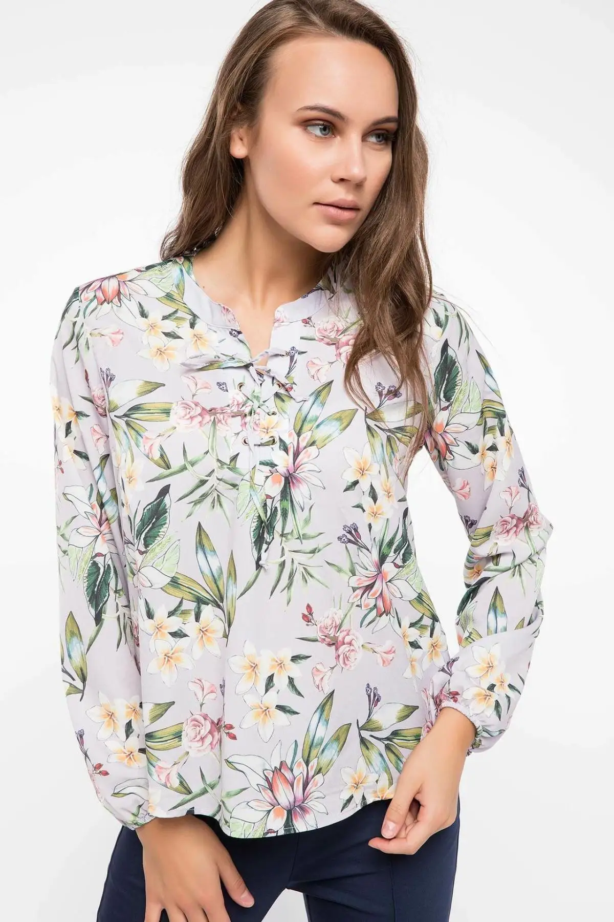 Дефакто Женская Blouse J1929AZ18SM с коротким рукавом| |
