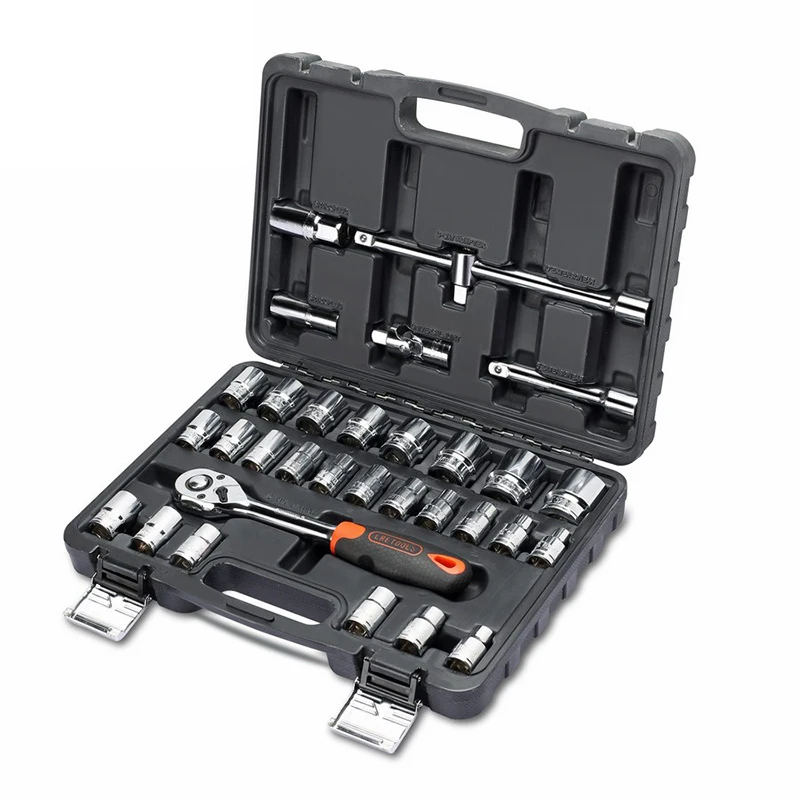 

32 Pcs Ratchet Handle Wrench Spanner Socket Set For Car Repair Tool Screw Set Hand Combination Tool Kit Metal Repair Tool Set
