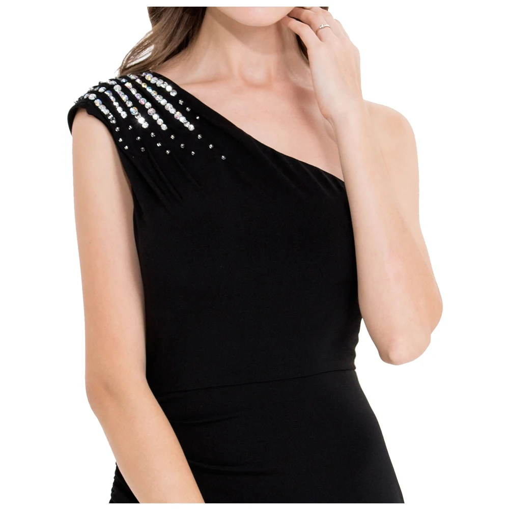 Женское вечернее платье Angel fashions черное Плиссированное модель 426|Вечерние платья|